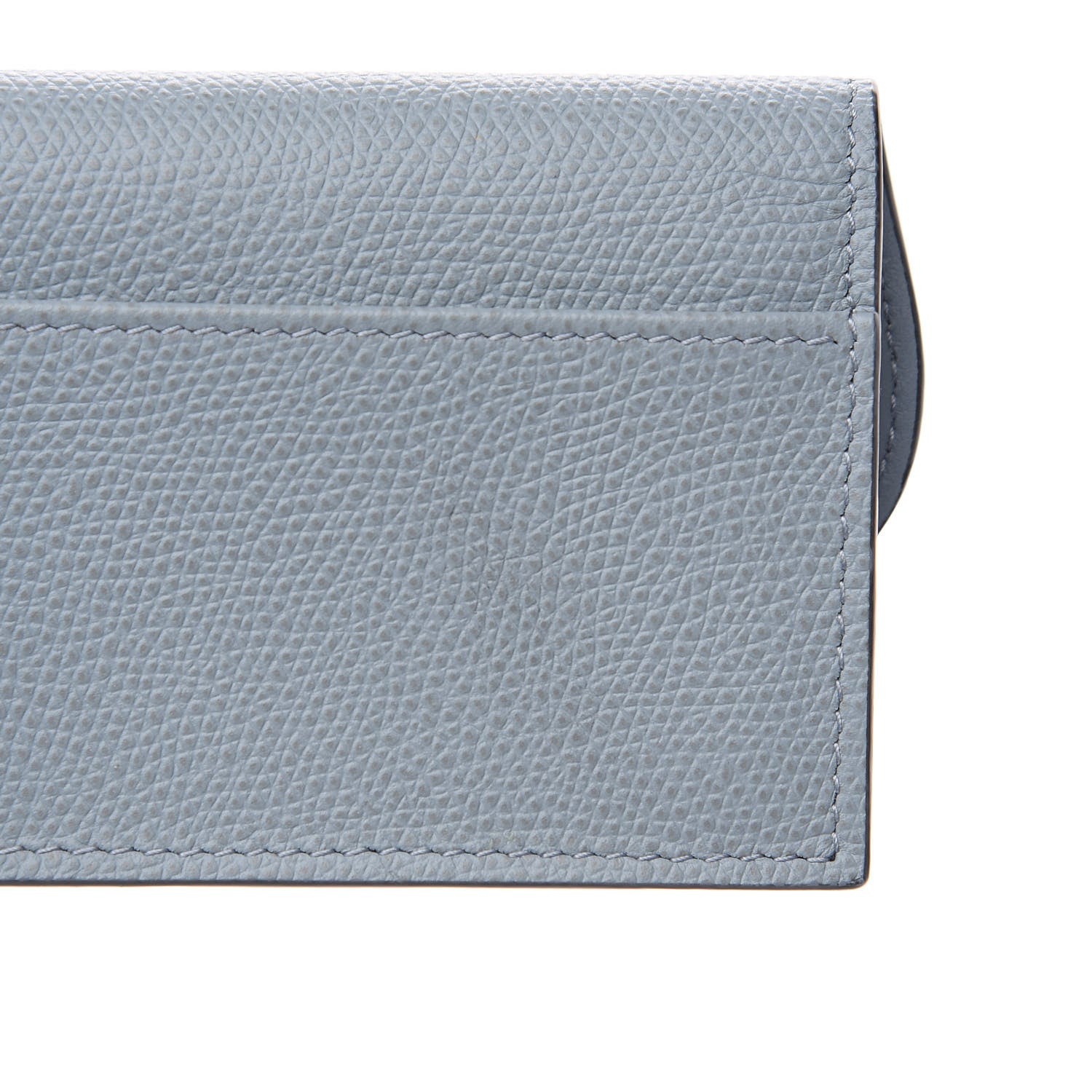 Christian Dior Grained Calfskin Saddle Card Holder Sky Blue 7 of 8