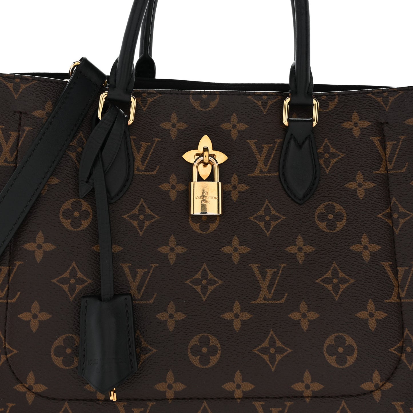 Monogram Flower Tote Black