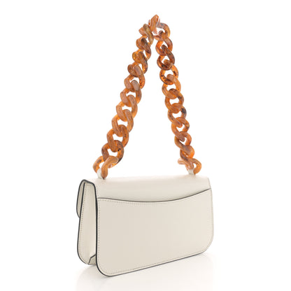 Miu Miu Goatskin Resin Madras Chain Shoulder Bag White 3 of 11