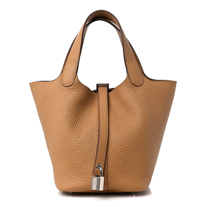 Hermes Taurillon Clemence Picotin Lock 18 PM Biscuit 1 of 10