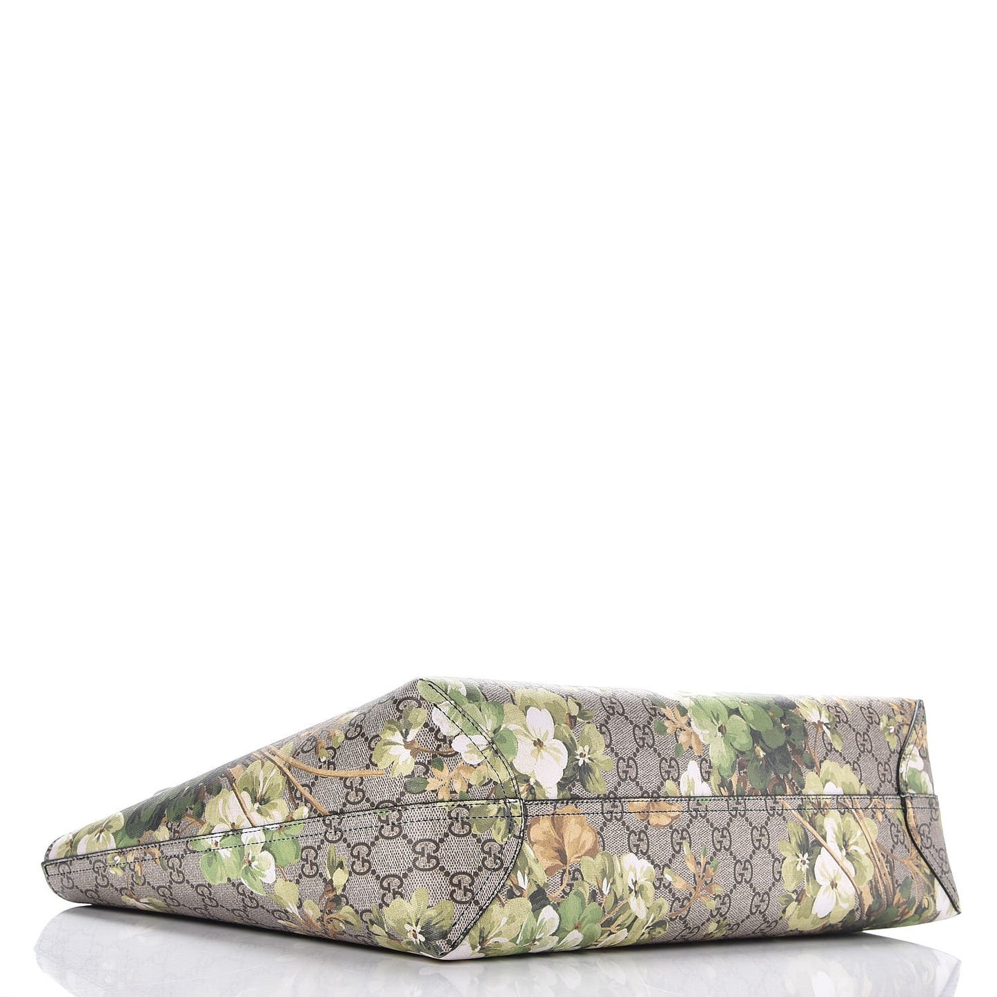 GG Supreme Monogram Blooms Medium Reversible Tote Beige New Military Black