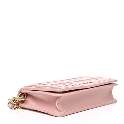 Miu Miu Nappa Matelasse Chain Crossbody Bag Orchidea 4 of 8