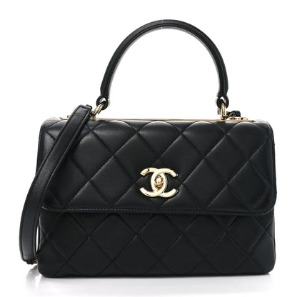 Chanel Lambskin Quilted Small Trendy CC Dual Handle Flap Bag Black 1 of 10