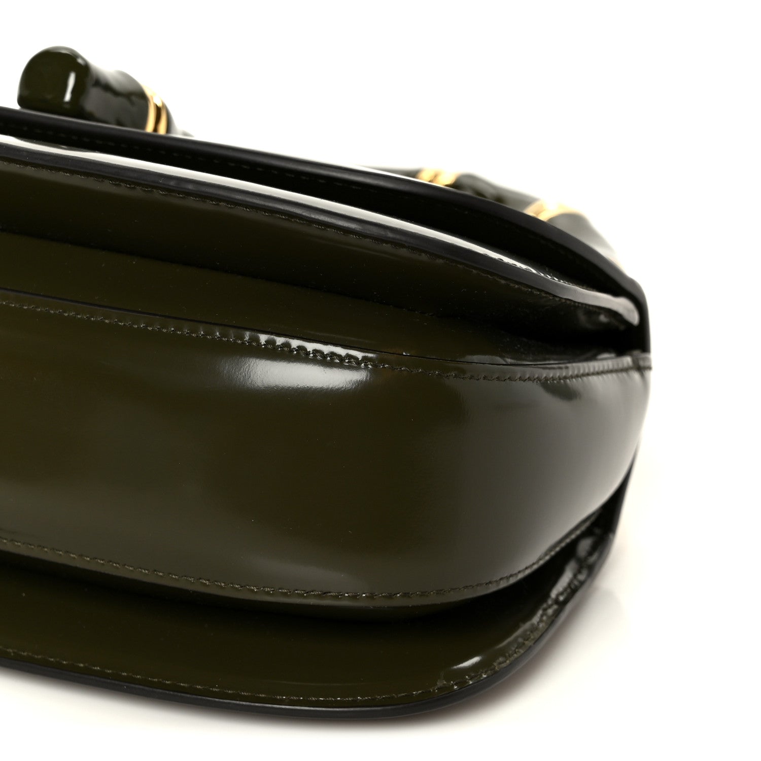 Gucci Shiny Polished Calfskin Medium Bamboo Luscious Green 12 of 13