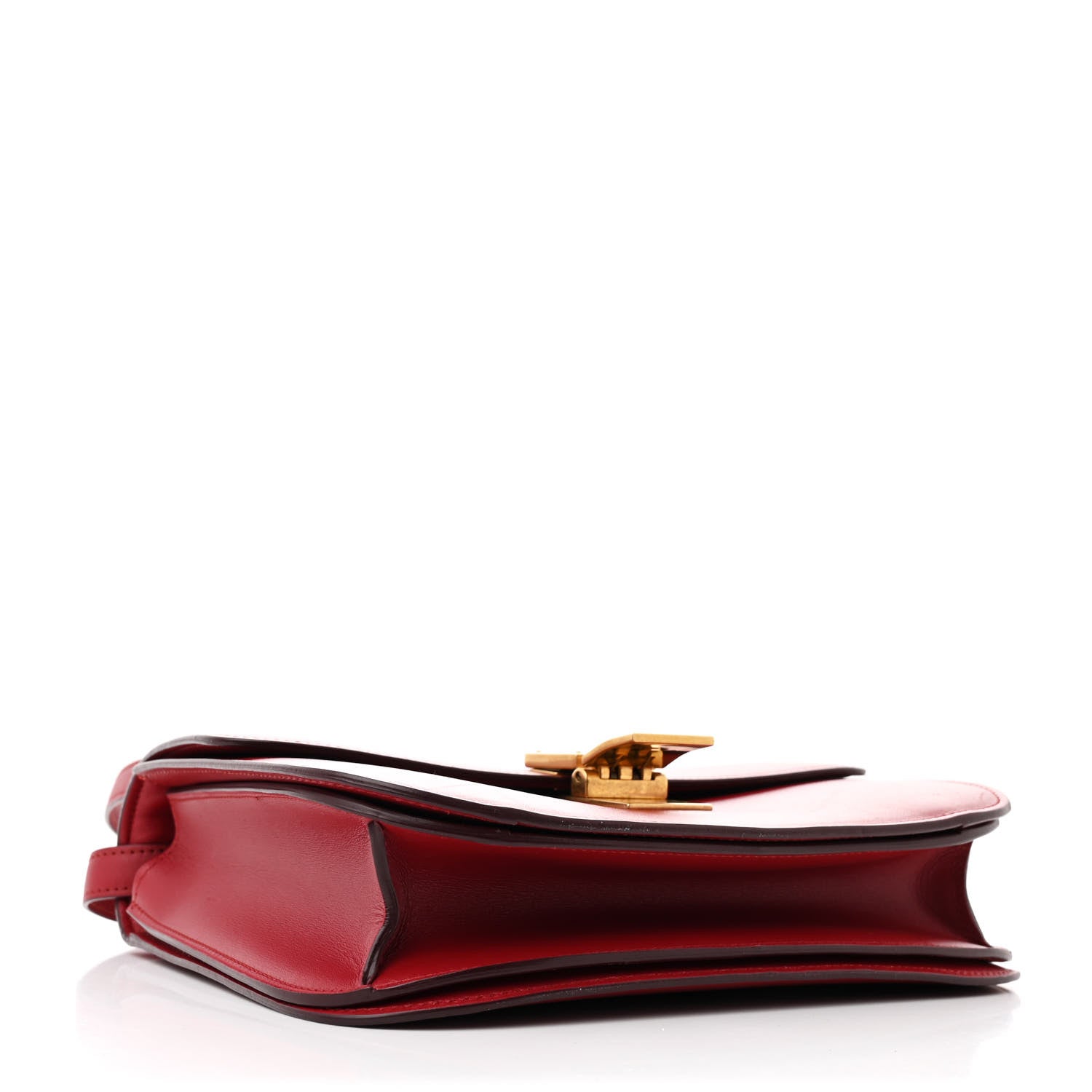 Celine Smooth Calfskin Medium Classic Box Flap Bag Red 4 of 12