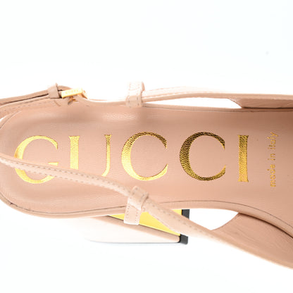 Gucci Malaga Kid Horsebit 75mm Slingback Pumps 36 Skin Rose 7 of 8