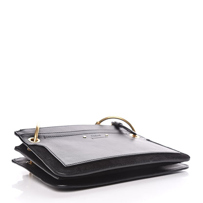 Chloe Calfskin Suede Mini Roy Bag Black 4 of 13
