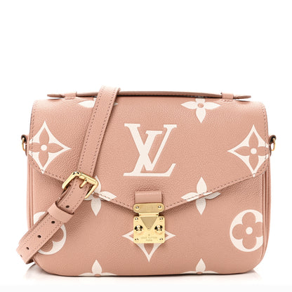 Louis Vuitton Empreinte Monogram Giant Pochette Metis Rose Trianon Cream 1 of 9