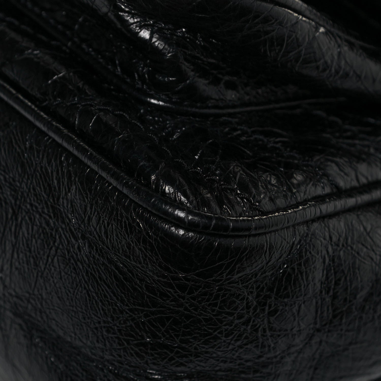 Saint Laurent Crinkled Calfskin Matelasse Monogram Medium Niki Chain Satchel Black 10 of 12