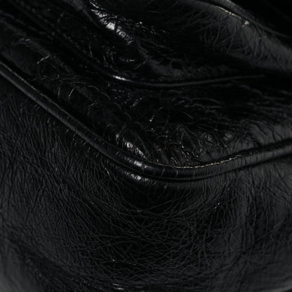 Saint Laurent Crinkled Calfskin Matelasse Monogram Medium Niki Chain Satchel Black 10 of 12