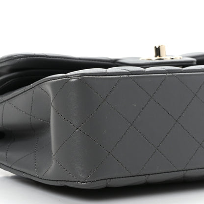 Chanel Lambskin Quilted Small Double Flap Grey 8 of 9