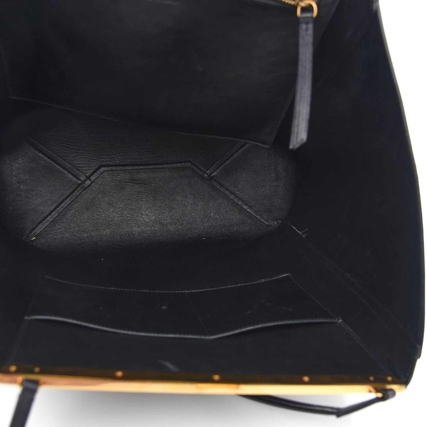 Celine Calfskin Large Clasp Cabas Black 5 of 9