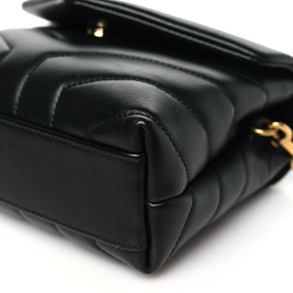 Saint Laurent Calfskin Y Quilted Monogram Toy Loulou Crossbody Bag Black 10 of 11