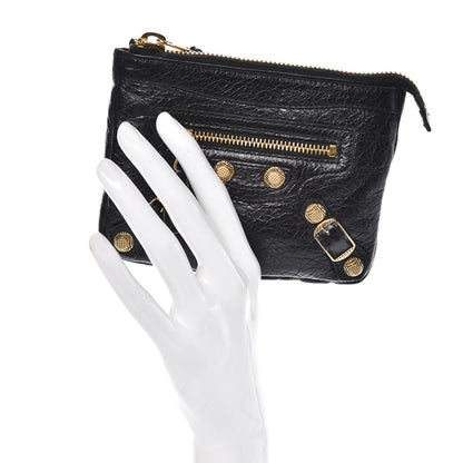 Balenciaga Agneau Giant 12 Gold Hardware M Porte-Monnaie Coin Purse Black 2 of 7