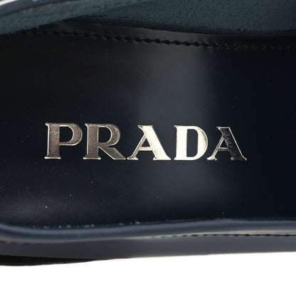 Prada Spazzolato Logo 20mm Loafers 37 Bleu 7 of 7