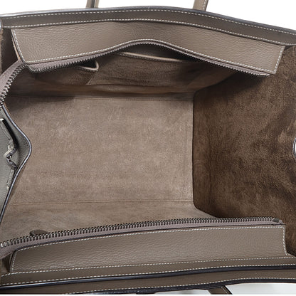 Celine Drummed Calfskin Mini Luggage Souris 4 of 8