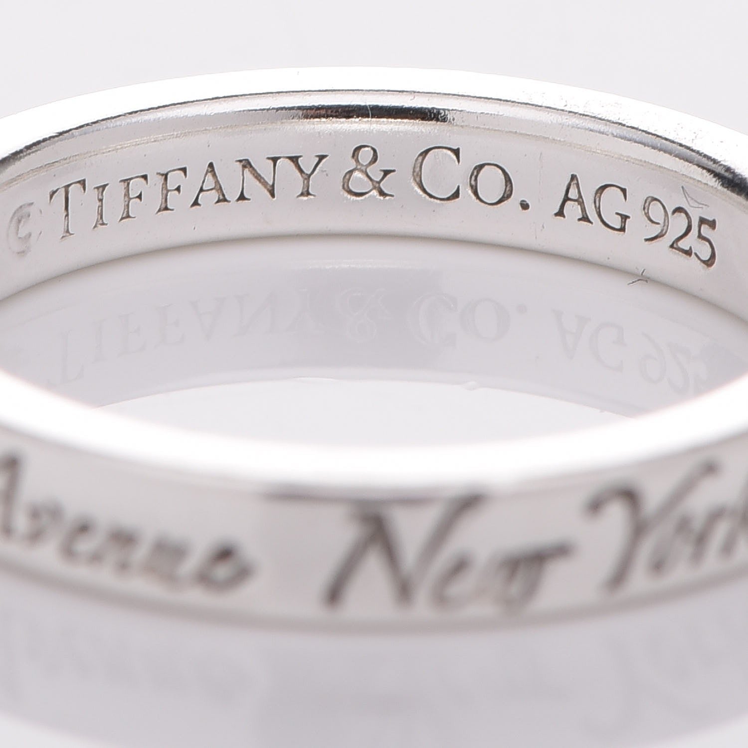 Tiffany Sterling Silver Notes Narrow Ring 48 4.25 4 of 8