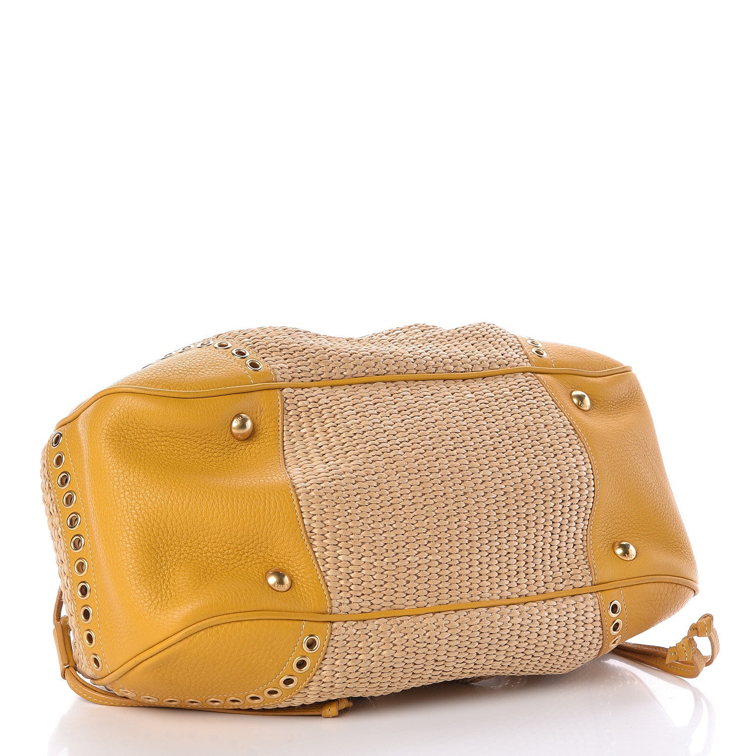 Prada Paglia Vitello Frame Satchel Naturale Mimosa 4 of 10