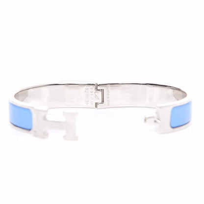 Hermes Enamel Narrow Clic Clac H Bracelet PM Bleu Transat 6 of 9
