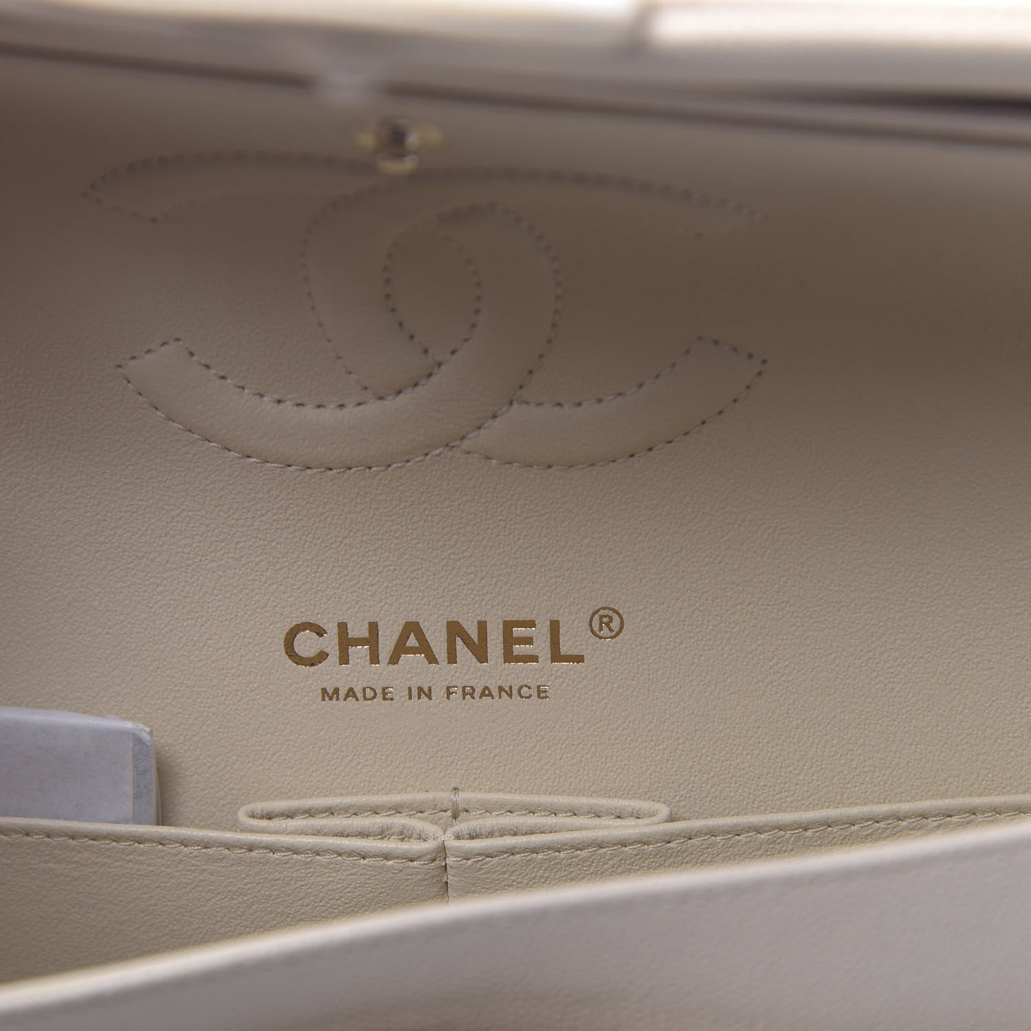 Chanel Caviar Quilted Medium Double Flap Light Beige 6 of 11