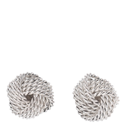 Tiffany Sterling Silver Twist Knot Earrings 1 of 3
