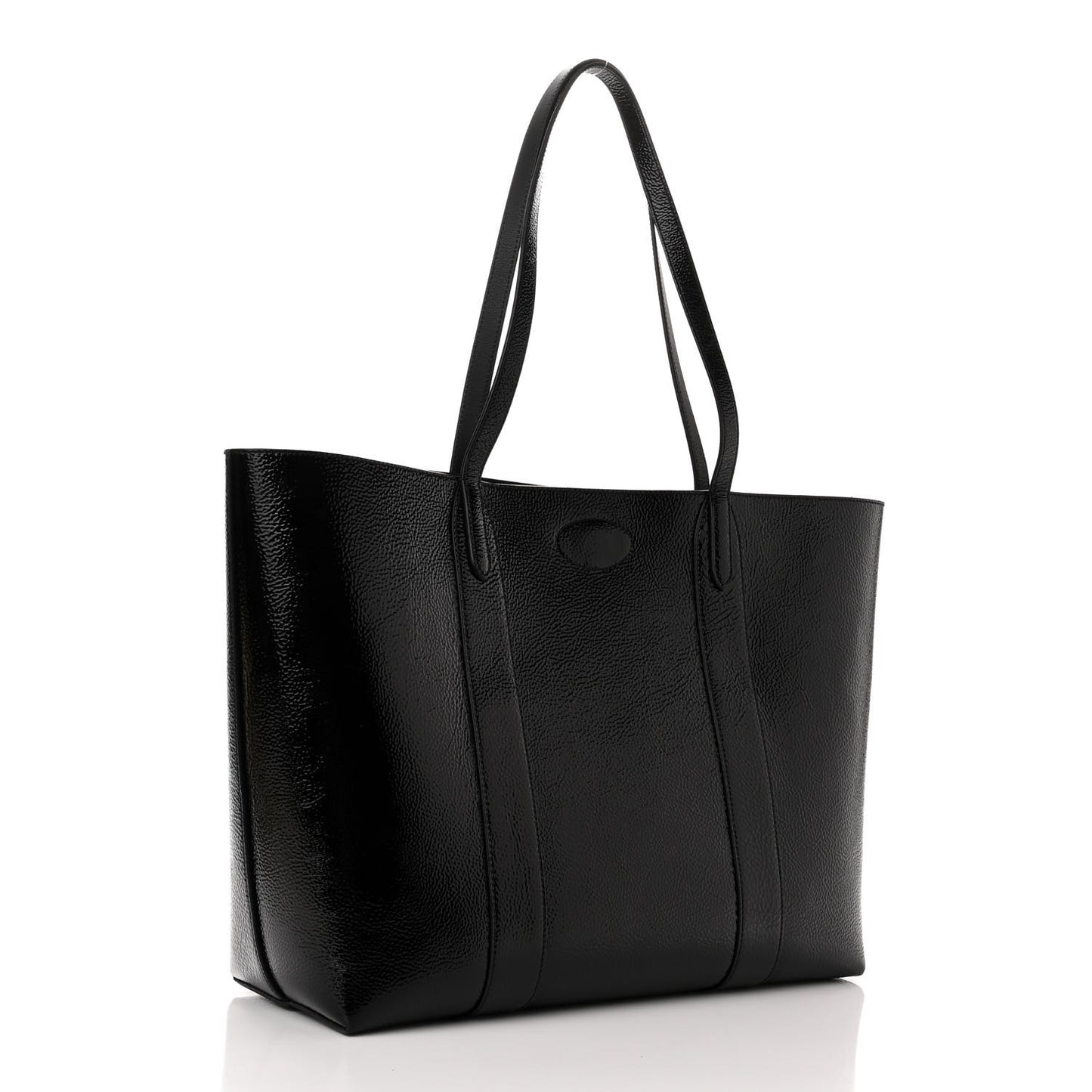 High Shine Grain Bayswater Tote Black
