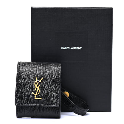 Saint Laurent Grain De Poudre Monogram Airpods Case Black 8 of 8