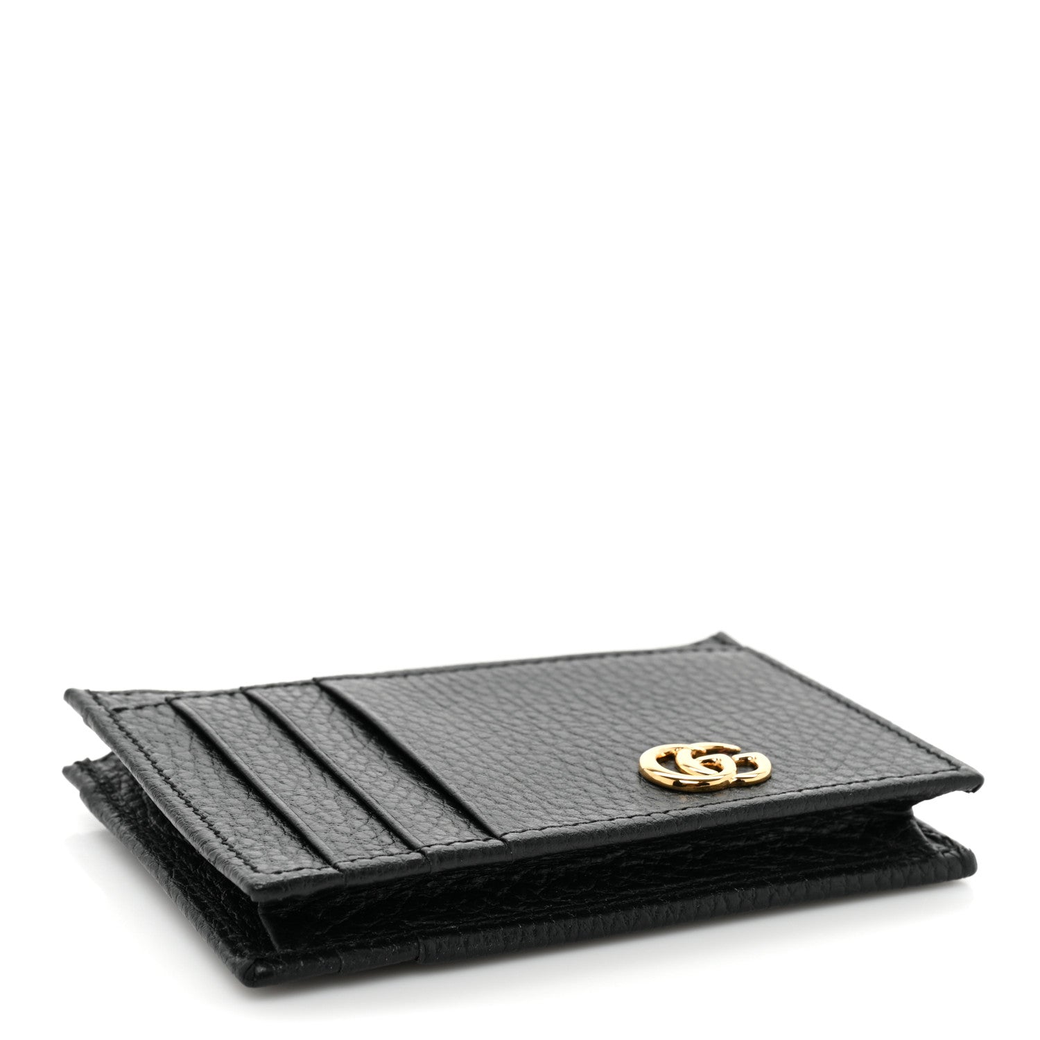 Gucci Dollar Calfskin GG Marmont Coin Case Card Holder Black 4 of 11