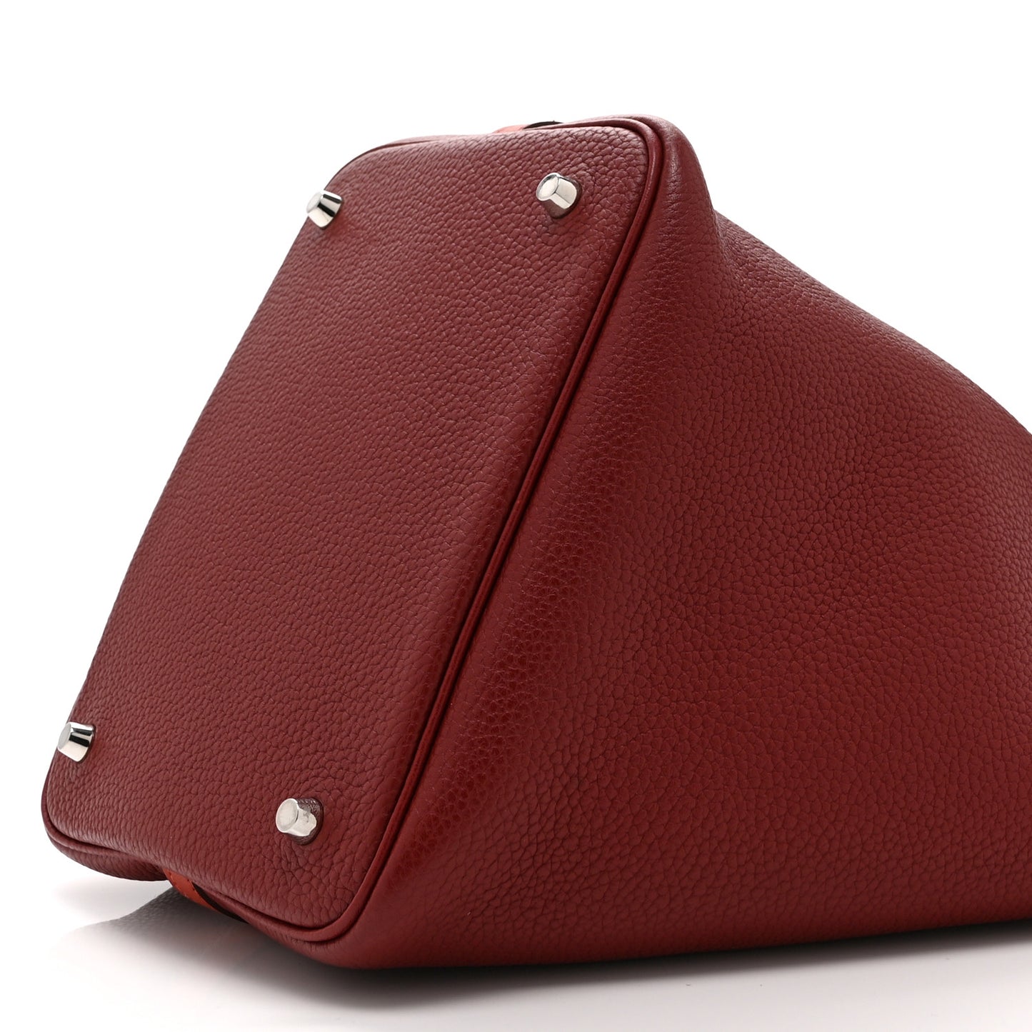 Taurillon Clemence Swift Picotin Lock 22 MM Rouge H Brique