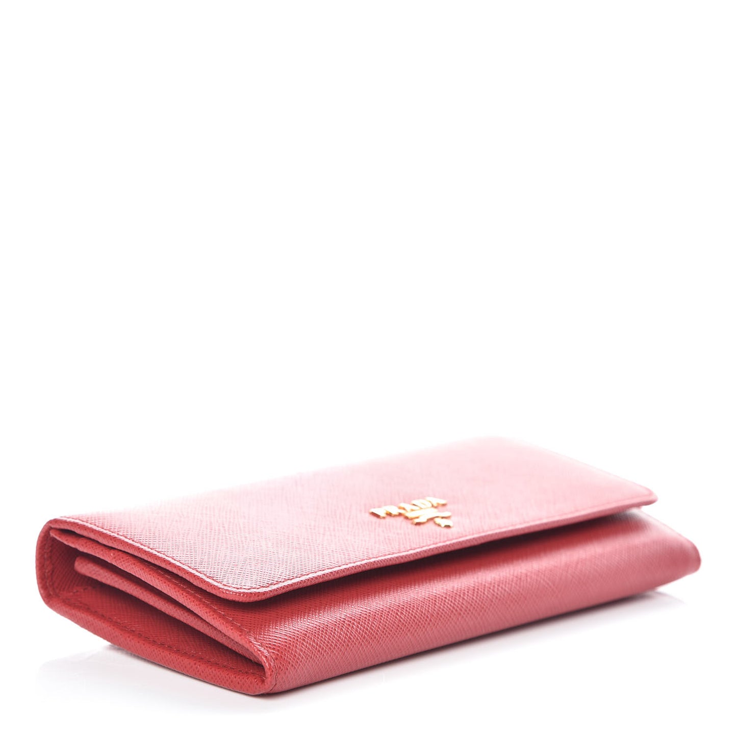 Saffiano Metal Continental Flap Wallet Fuoco