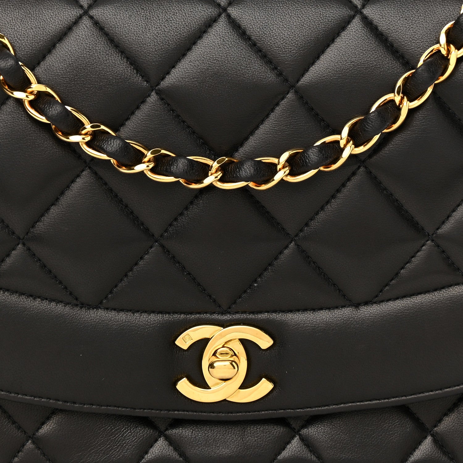 Chanel Lambskin Quilted Medium Single Flap Black 9 of 12