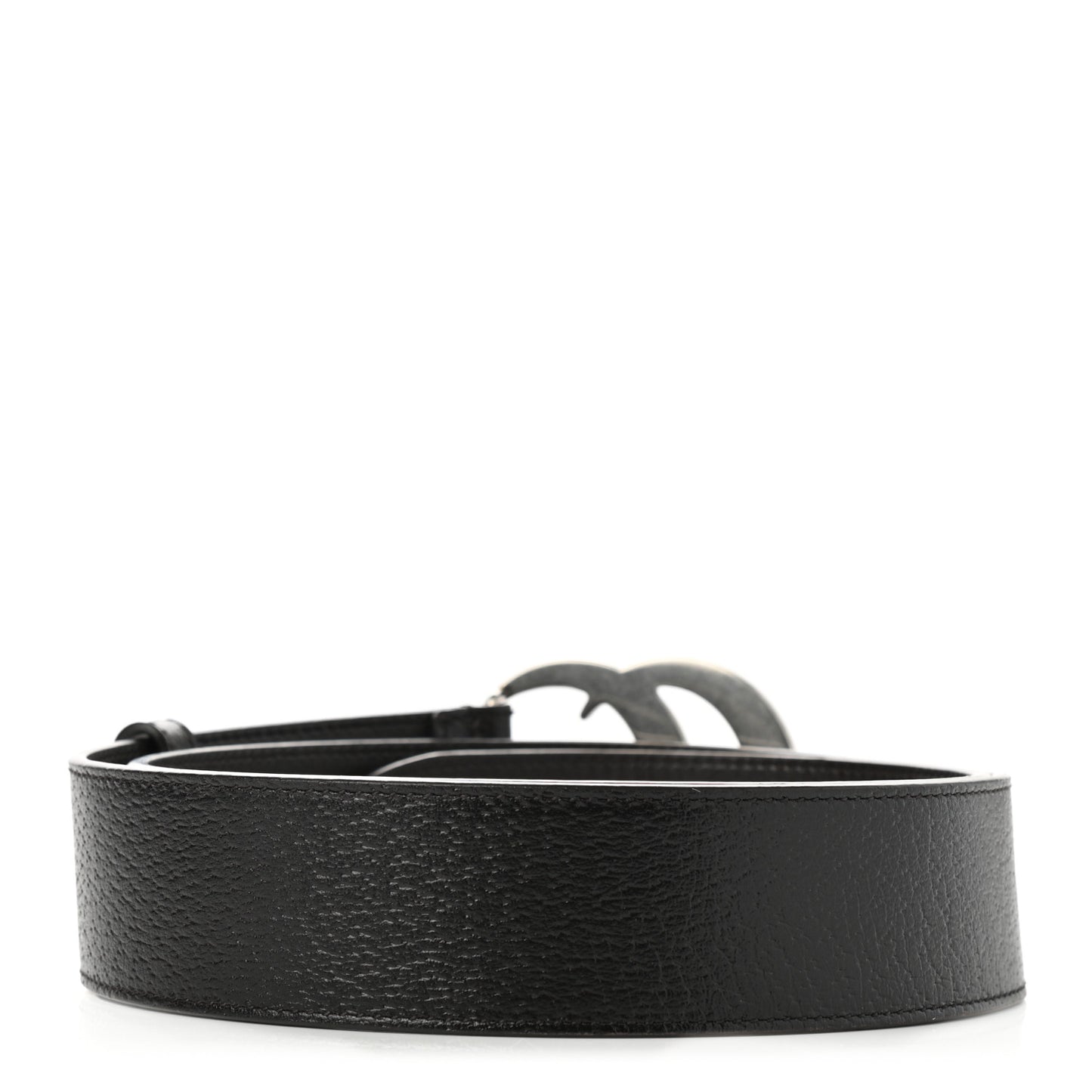 Textured Dollar Calfskin Nickel Double G 40mm Belt 90 36 Dark Cocoa