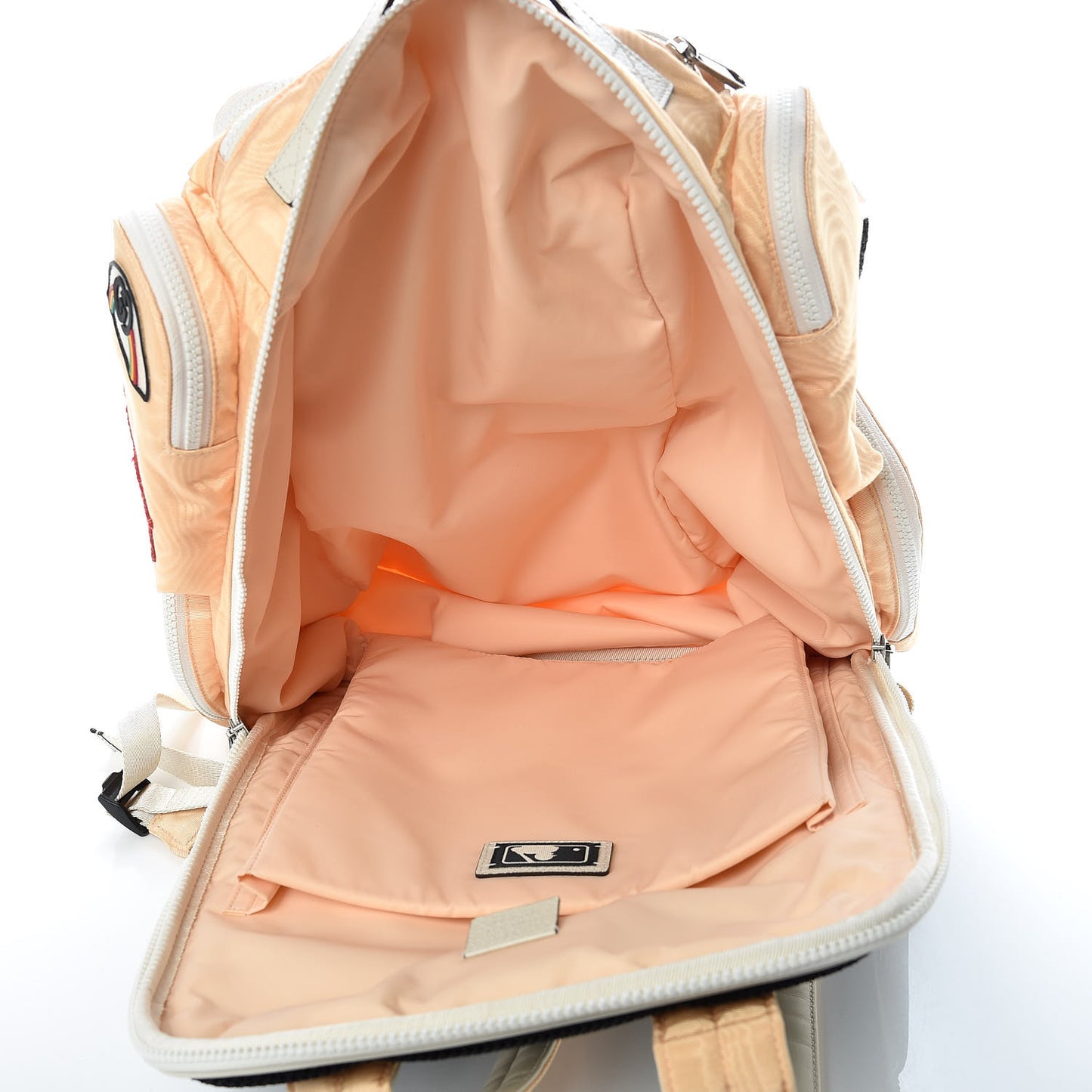 X MLB Nylon NY Yankees Patches Backpack Bianco