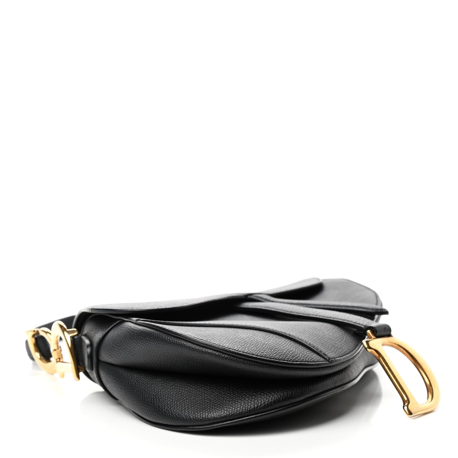 Christian Dior Grained Calfskin Saddle Bag Black 3 of 5