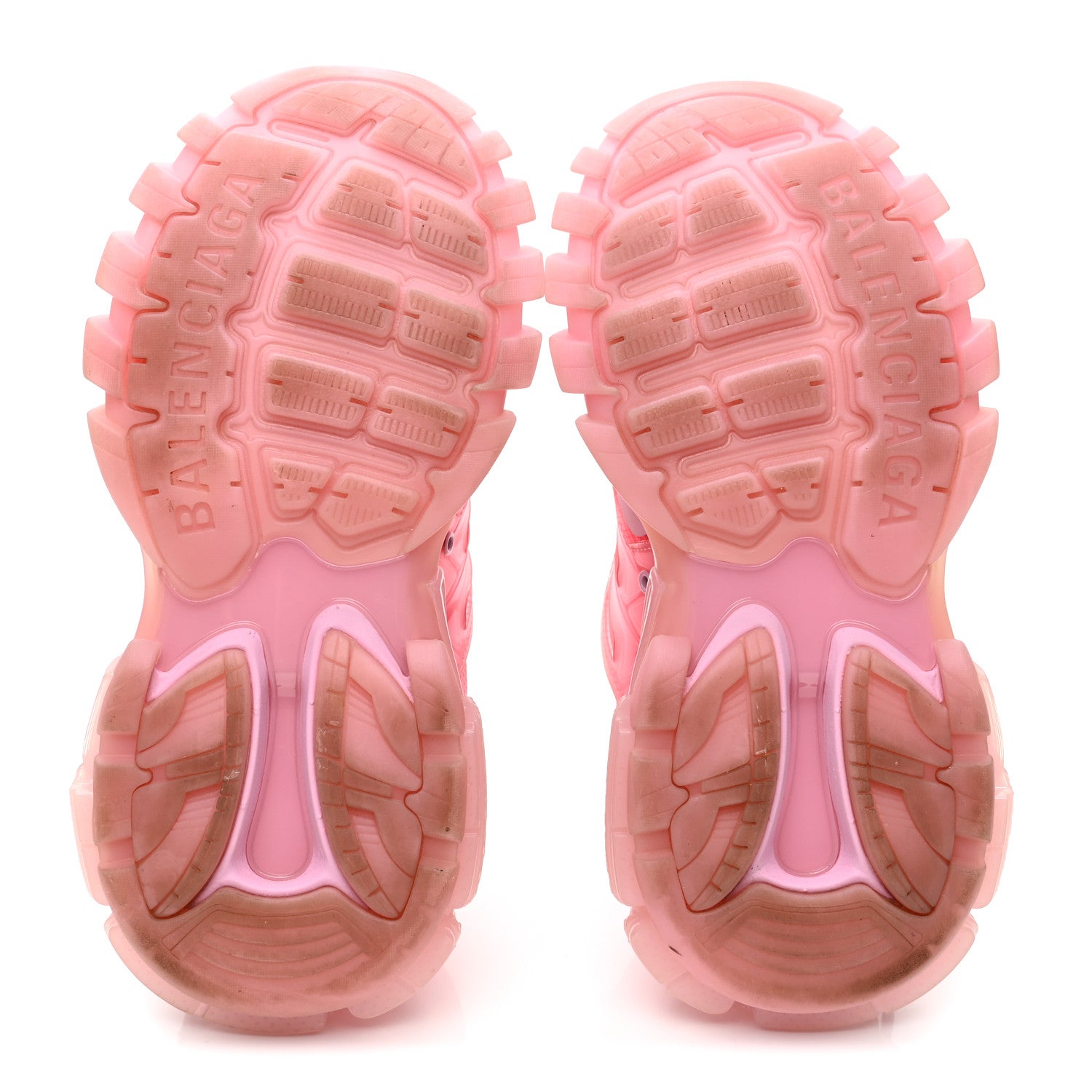 Balenciaga Fabric Mesh Clear Sole Womens Triple S Sneakers 36 Pink 6 of 9