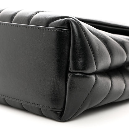 Saint Laurent Calfskin Y Quilted Monogram Small Loulou Chain Satchel Black 10 of 10