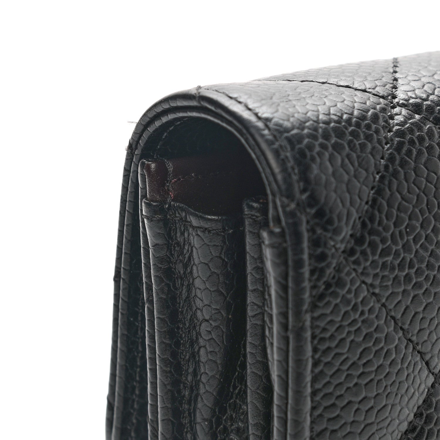 Chanel Caviar Quilted Large Gusset Flap Wallet Black 7 of 10