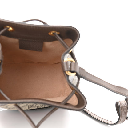 Gucci GG Supreme Monogram Web Mini Ophidia Bucket Bag Brown 7 of 11