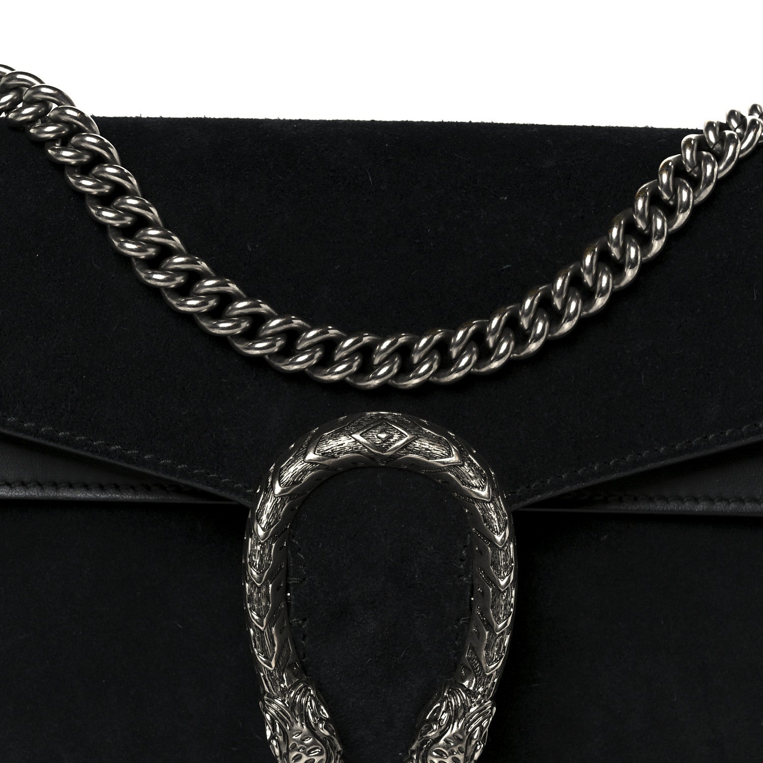 Gucci Suede Small Dionysus Shoulder Bag Black 8 of 10