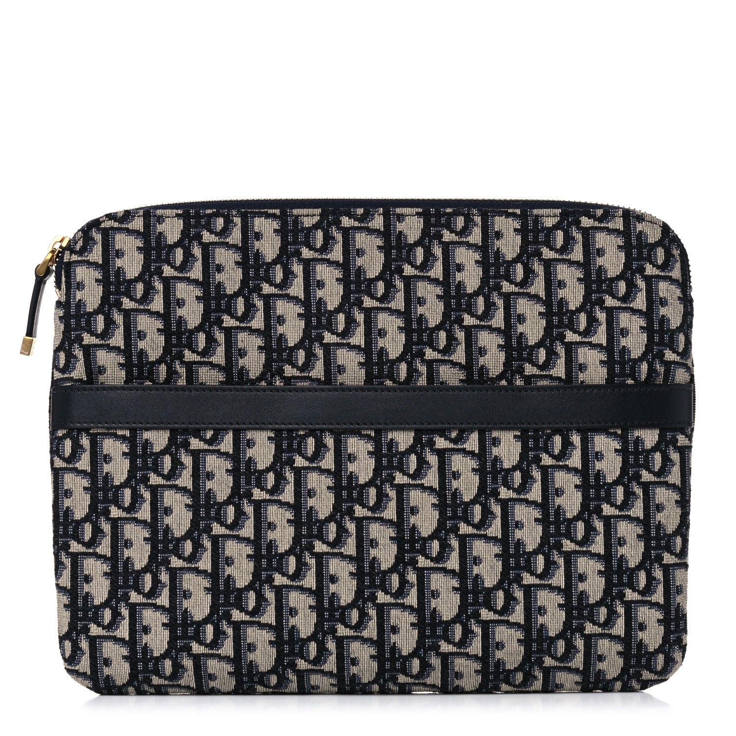 Christian Dior Oblique Pouch Clutch Blue 1 of 10