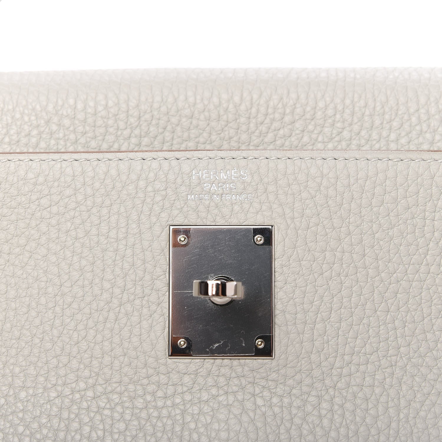Hermes Taurillon Clemence Kelly Retourne 32 Gris Perle 8 of 11