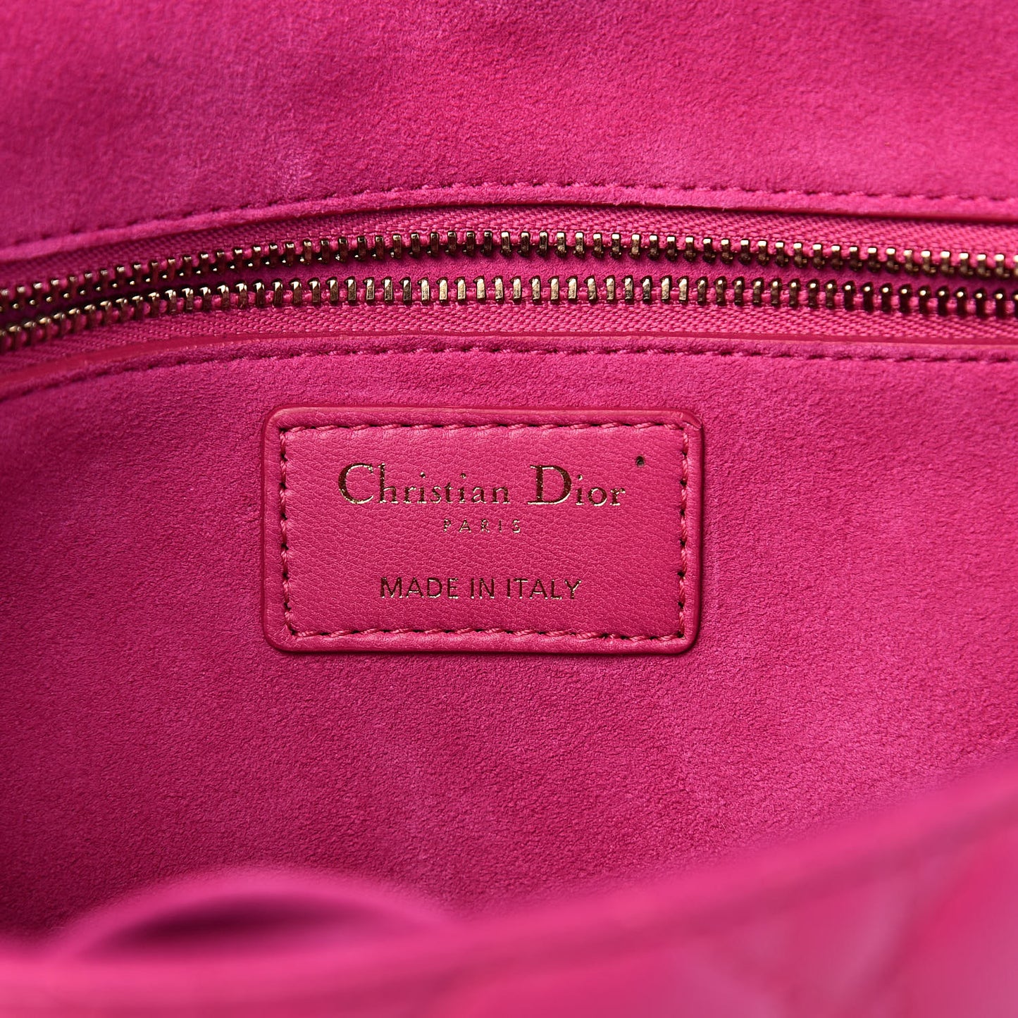 Lambskin Cannage Large Dioraddict Flap Fuchsia