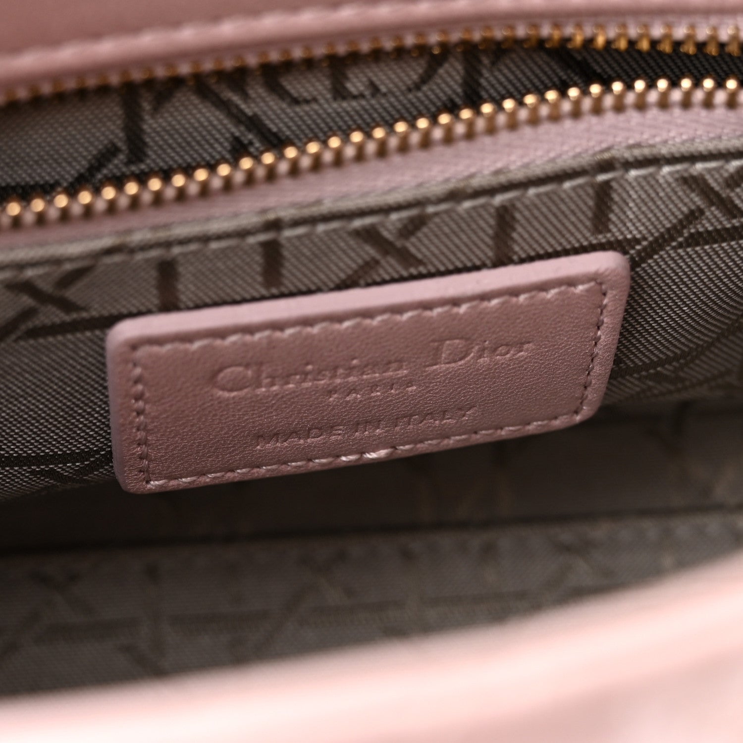 Christian Dior Metallic Lambskin Cannage Mini Lady Dior Lotus 5 of 7