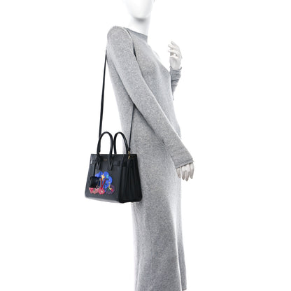Saint Laurent Calfskin Love Patchwork Baby Sac De Jour Black 2 of 15
