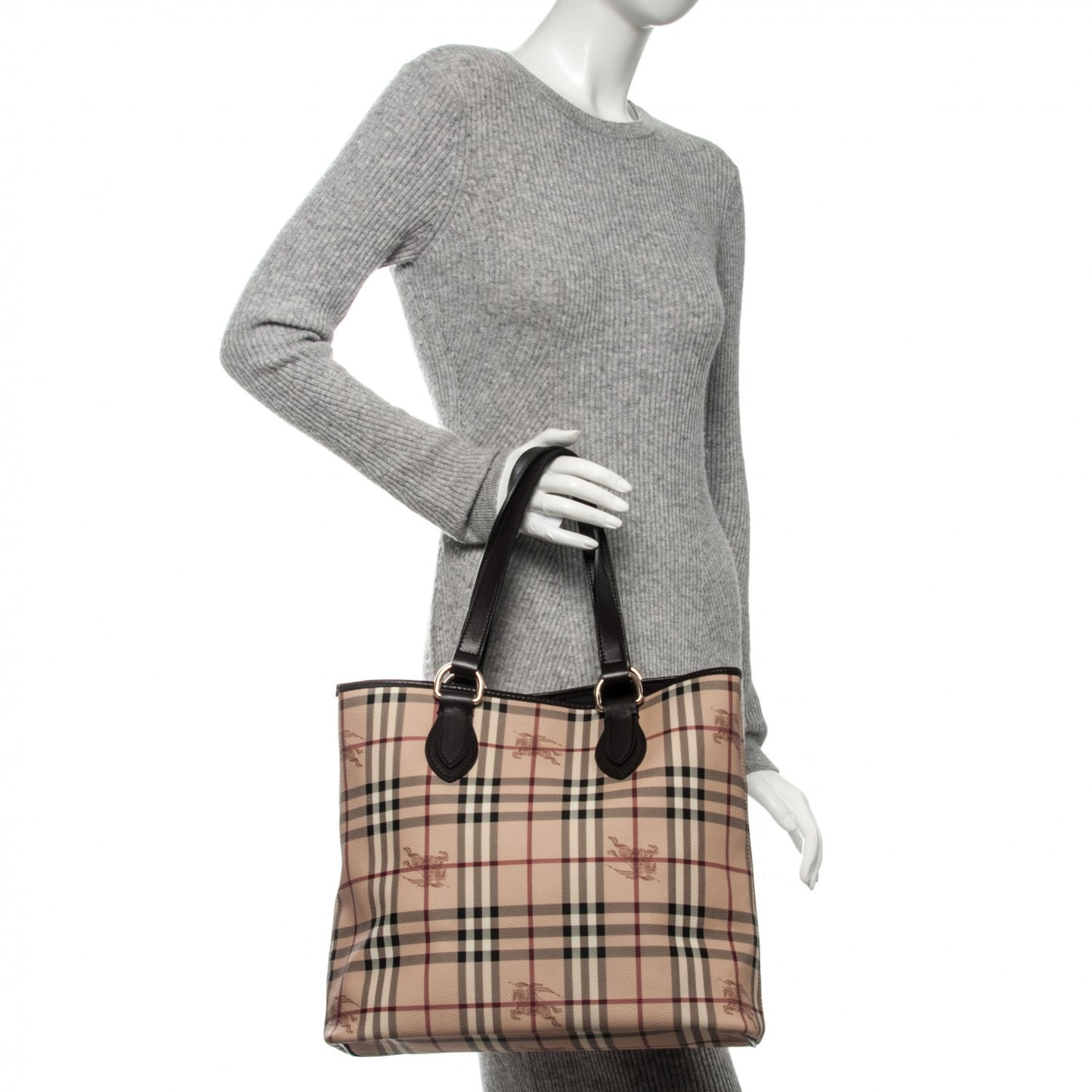 Haymarket Check Medium Onslow Tote Chocolate