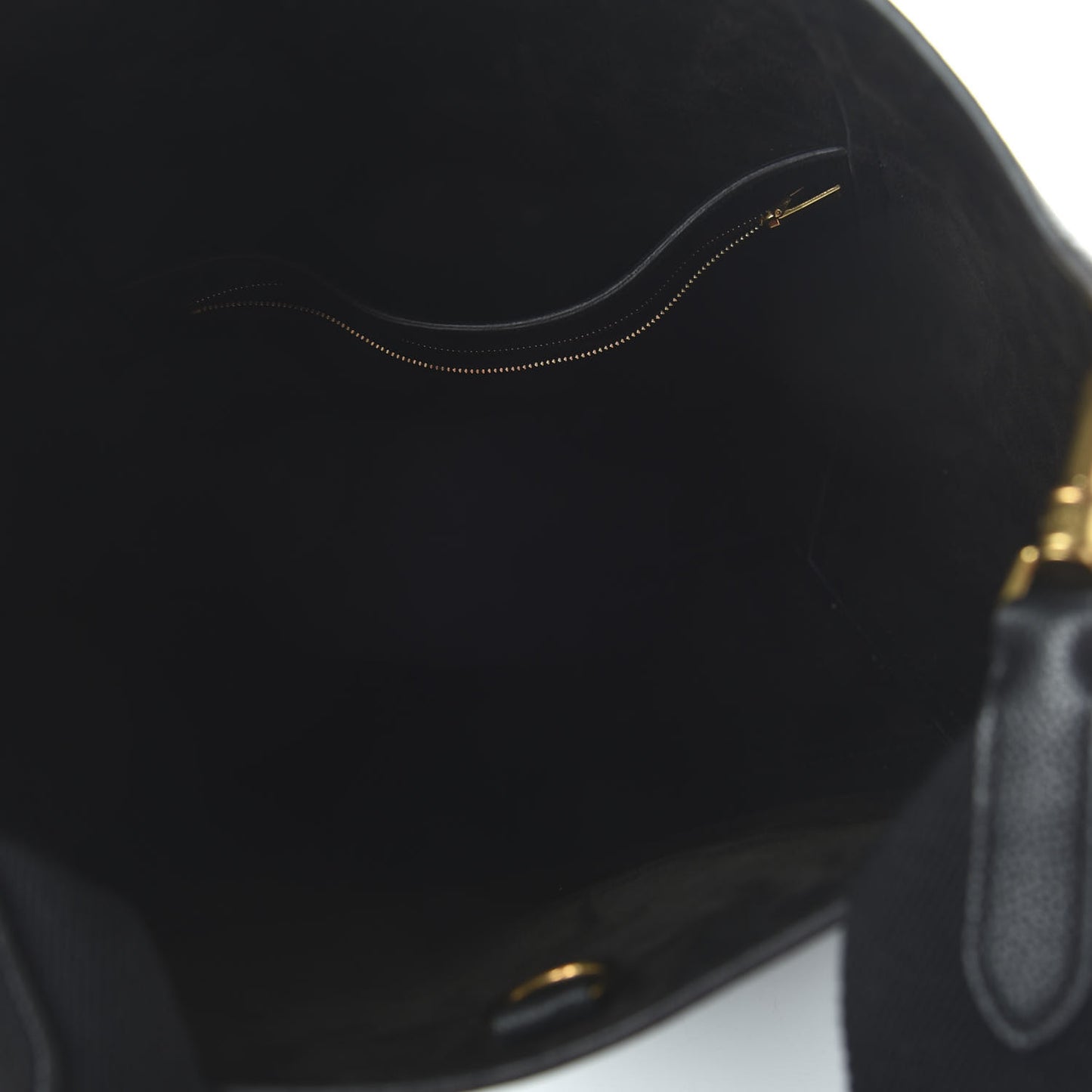 Soft Grained Calfskin Sangle Bucket Bag Black