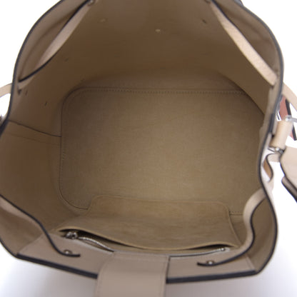 Louis Vuitton Calfskin Flowers Lockme Bucket Creme 5 of 9