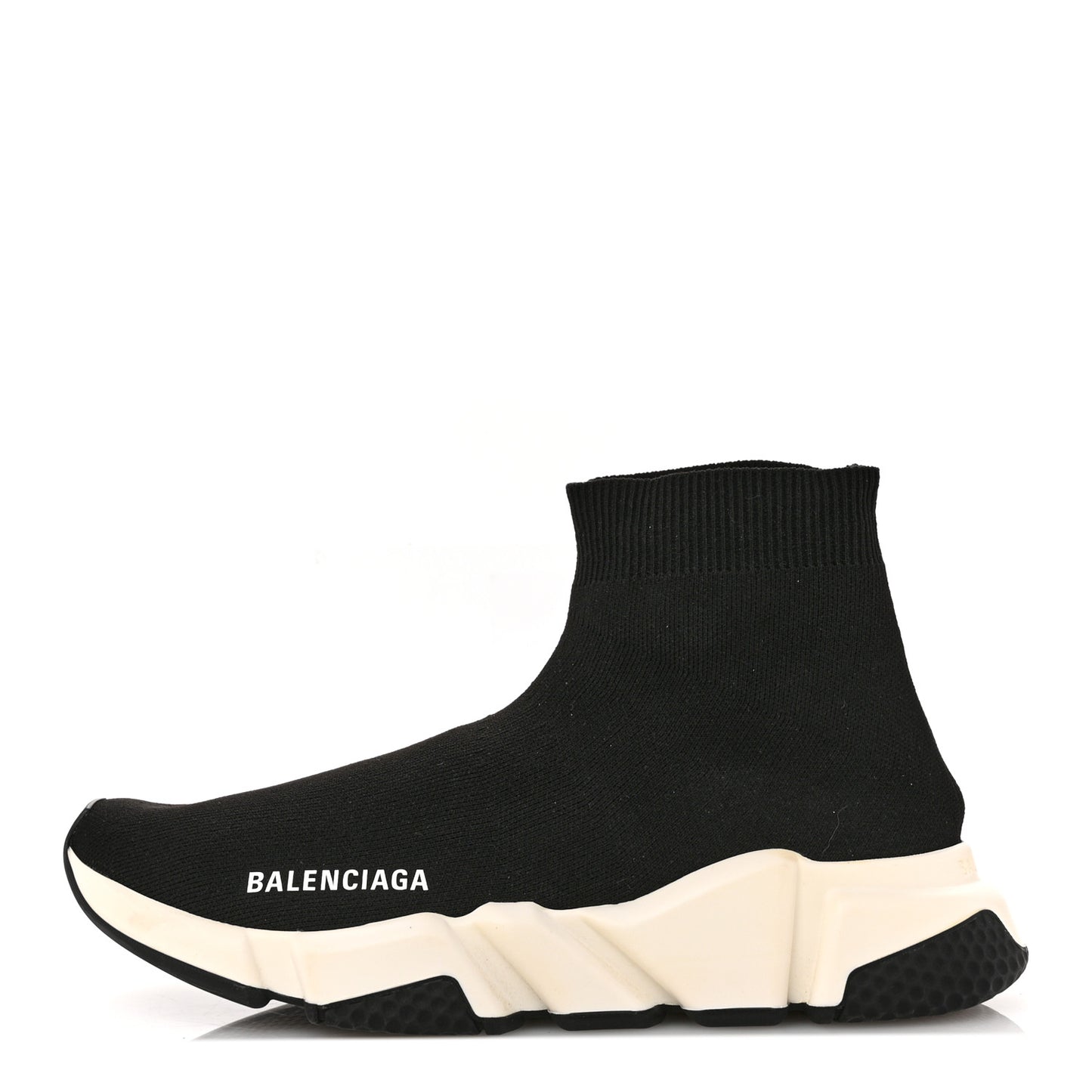Neoprene Knit Womens Speed Sneakers 38 Black White