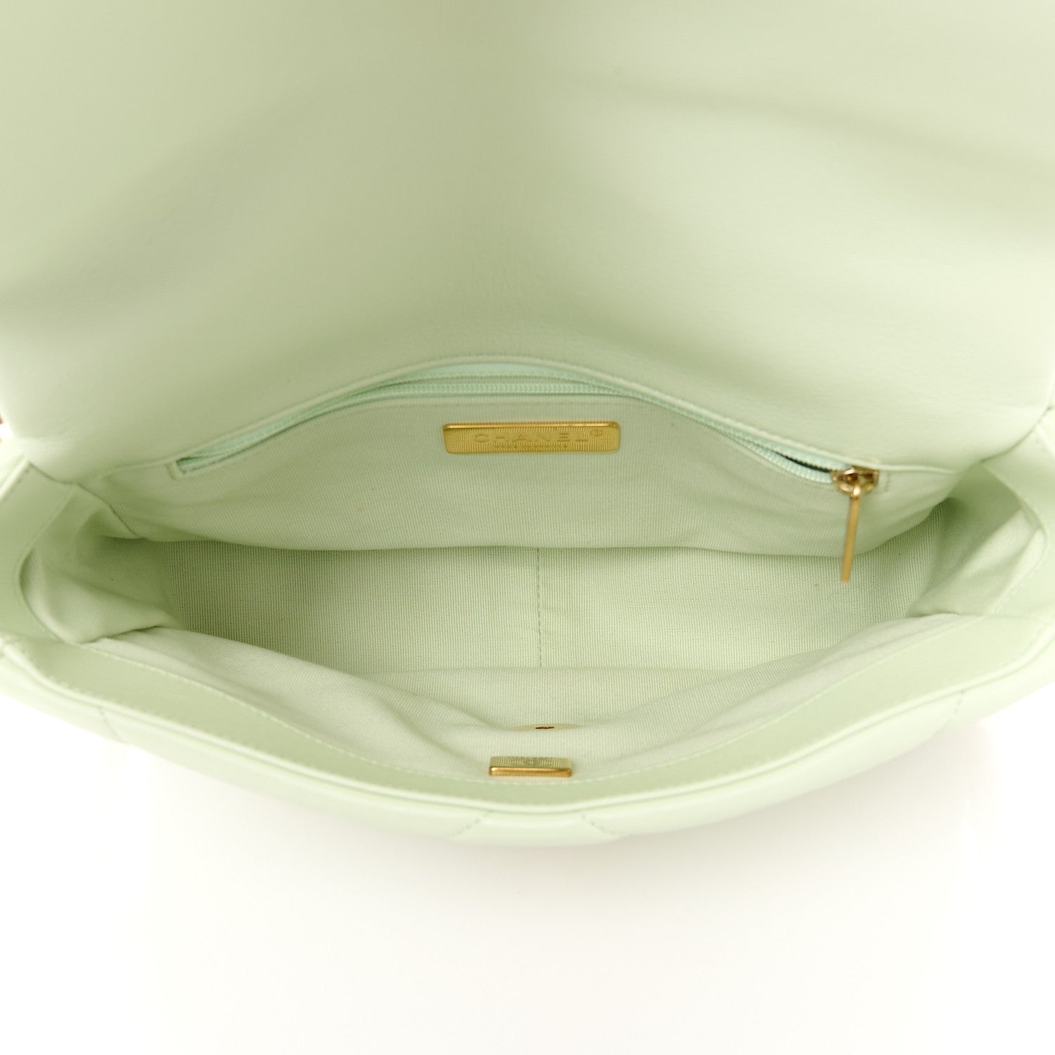 Chanel Lambskin Quilted Medium Chanel 19 Flap Light Green 5 of 10