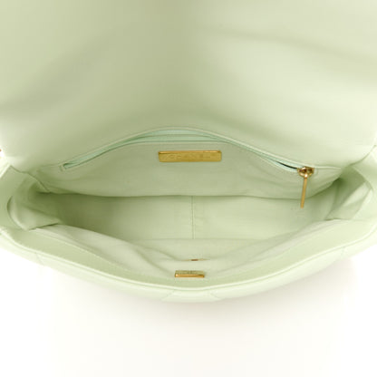 Chanel Lambskin Quilted Medium Chanel 19 Flap Light Green 5 of 10